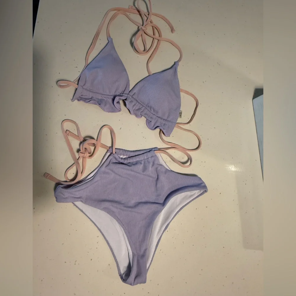 Lavender Ruffle Bikini Set - Picture 2 of 2